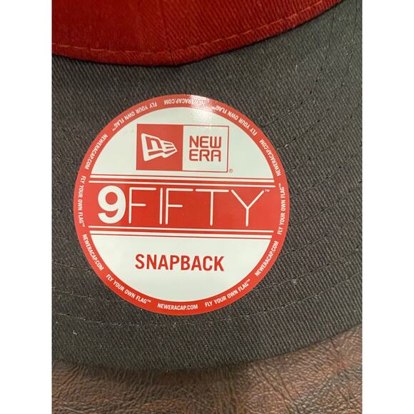 Quicksilver 9Fifty New Era Snapback Red Black One Size Fits Most Skate Surf - Picture 2 of 9